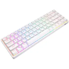 კლავიატურა Royal Kludge RK G68 RGB Mechanical Keyboard, Red switch, Hot Swappable, Wireless, USB Type-C, 2.4 GHz, Bluetooth, White, 4 image