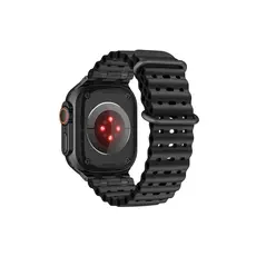 სმარტ საათის სამაჯური TVC Ocean Watch Strap for Apple Watch Series 10 Ultra 9 8 7 SE 6 5 4 3 2 1 46mm 49mm 45mm 44mm 42mm Silicone Band - Black Buckle, 5 image