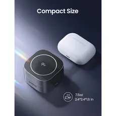 უსადენო დამტენი UGREEEN W702 (35316) MagFlow Qi2, 25W, Magnetic Foldable Charging Station, Dark Gray, 4 image