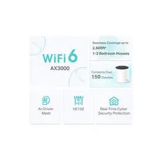 როუტერი TP-link Deco X55(1-pack) AX3000 Whole Home Mesh Wi-Fi 6 Unit, 4 image