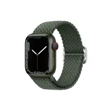 სმარტ საათის სამაჯური TVC Apple Watch Series 10 42mm / 9 8 7 41mm / SE (2023) SE (2022) SE 6 5 4 40mm / 3 2 1 38mm Watch Band Braided Nylon Strap - Dark Olive Green, 2 image