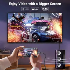 ვიდეო კაბელი UGREEN CM556 (25839), 8K Type C to DisplayPort, 3m, Black/Grey, 8 image