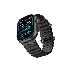 სმარტ საათის სამაჯური TVC Ocean Watch Strap for Apple Watch Series 10 Ultra 9 8 7 SE 6 5 4 3 2 1 46mm 49mm 45mm 44mm 42mm Silicone Band - Black Buckle, 3 image