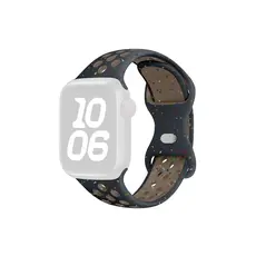 სმარტ საათის სამაჯური TVC KALEBOL Color Dots Silicone Strap for Apple Watch Series 10 9 8 7 SE 6 5 4 3 2 1 42mm 41mm 40mm 38mm Butterfly Buckle Band - Black, 3 image