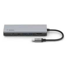USB-C ჰაბი Belkin AVC009BTSGY, USB-C, HDMI, MicroSD, USB-A, 3.5mm, Hub, Silver, 4 image