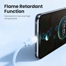 USB კაბელი UGREEN US563 (45180), 60W, Type-C to Type-C PD Fast Charging Silicone Cable, 1m, Purple, 4 image