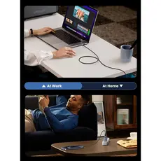 USB კაბელი UGREEN L513 (45067), 240W, Type-C to Type-C PD Fast Charging Cable, 1m, Space Gray, 4 image