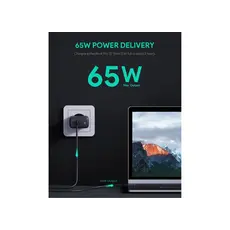 ადაპტერი Aukey PA-B4T 45W 2-Port PD Wall Charger Black, 7 image