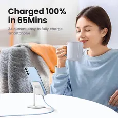 USB კაბელი UGREEN US563 (45180), 60W, Type-C to Type-C PD Fast Charging Silicone Cable, 1m, Purple, 3 image