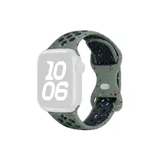 სმარტ საათის სამაჯური TVC KALEBOL Color Dots Silicone Strap for Apple Watch Series 10 9 8 7 SE 6 5 4 3 2 1 42mm 41mm 40mm 38mm Butterfly Buckle Band - Army Green, 3 image