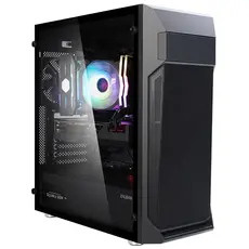 ქეისი Zalman PC case Z1 Plus without PSU, 2xUSB3.0, 1xUSB2.0, 3x120mm, VGA 385mm, LCS ready, TG Side Panel, ATX, black, 4 image