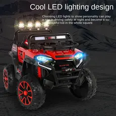 ბავშვის ელექტრო მანქანა V5588 კაუჩუკის საბურავებით,ტყავის სკამით, 8 image