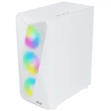 კომპიუტერის ქეისი 2E GAMING PC case Aruba G3313W, without PSU, 1xUSB3.0, 2xUSB2.0, 5x120mm ARGB, VGA 330mm, LCS ready, HUB, TG Side Panel, ATX, white, 3 image