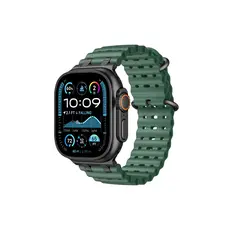სმარტ საათის სამაჯური TVC Ocean Watch Strap for Apple Watch Series 10 Ultra 9 8 7 SE 6 5 4 3 2 1 46mm 49mm 45mm 44mm 42mm Silicone Band - Green+Black Buckle