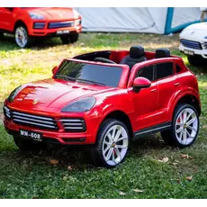 ბავშვის ელექტრო მანქანა porsche WN-608-RED, ტყავის სავარძლით, 2 image