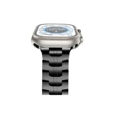 სმარტ საათის სამაჯური TVC Watch Strap for Apple Watch 10 46mm / Ultra 2 / Ultra 49mm / 9 8 7 45mm / SE (2023) SE (2022) SE 6 5 4 44mm / 3 2 1 42mm Stainless Steel Band - Black, 5 image