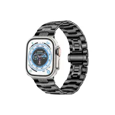 სმარტ საათის სამაჯური TVC Watch Strap for Apple Watch 10 46mm / Ultra 2 / Ultra 49mm / 9 8 7 45mm / SE (2023) SE (2022) SE 6 5 4 44mm / 3 2 1 42mm Stainless Steel Band - Black