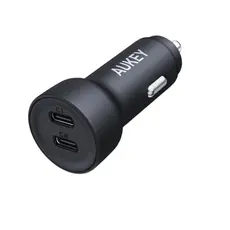 ავტომობილის უსადენო დამტენი Aukey 65W CC-Y23 Enduro Type-C Dual 2-Port Car Charger - Gray, 3 image