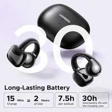 ყურსასმენი UGREEN WS209 (45785) HiTune S3, Earbuds, Wireless, Bluetooth, IPX5, Black, 10 image