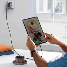 USB კაბელი UGREEN US557 (15275), 100W, Type-C to Type-C 2.0 Braided Fast Charging Cable, 1m, Black, 6 image