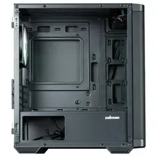 კომპიუტერის ქეისი Zalman PC case M4 without PSU, 2xUSB3.0, 1xUSB2.0, 4x120mm ARGB, VGA 320mm, LCS ready, TG Side Window, mATX, black, 6 image