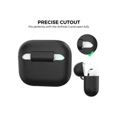 ყურსასმენის ქეისი Silicone Case For AirPods 3 - Black, 5 image