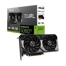 ვიდეო დაფა ASUS Graphic Card GeForce RTX 5060 TI 16GB GDDR7 OC DUAL-RTX5060TI-O16G