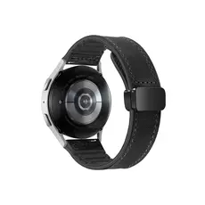 სმარტ საათის სამაჯური For Samsung Gear Sport / Huawei Watch GT 3 42mm Magnetic Genuine Cow Leather Watch Band, 20mm - Black