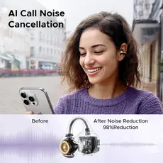 ყურსასმენი UGREEN WS209 (45785) HiTune S3, Earbuds, Wireless, Bluetooth, IPX5, Black, 11 image