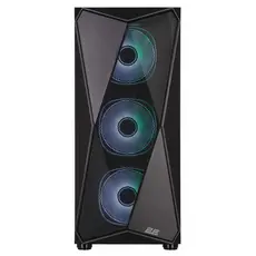 კომპიუტერის ქეისი 2E GAMING PC case Aruba G3313B, without PSU, 1xUSB3.0, 2xUSB2.0, 5x120mm ARGB, VGA 300mm, LCS ready, HUB, TG Side Panel, ATX, black, 4 image