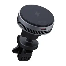 ავტომობილის უსადენო დამტენი Aukey 15W HD-MC13A MagFusion Dash Pro Qi2 Active Cooling Wireless Charging Phone Mount - Gray, 2 image