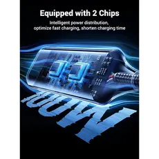 USB კაბელი UGREEN US561 (35087), 100W, Type-C to Type-C, 1.5m, Grey, 5 image