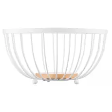 ხილის თასი Ardesto Basket Midori 25х25х13cm, metal, wood, white