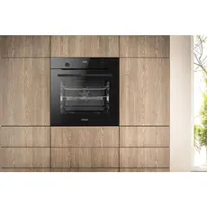 ჩასაშენებელი ღუმელი Hansa electrical, 77L, А, display, convection, black, 8 image
