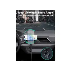 ავტომობილის უსადენო დამტენი Aukey 15W HD-MC13A MagFusion Dash Pro Qi2 Active Cooling Wireless Charging Phone Mount - Gray, 8 image