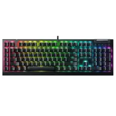 კლავიატურა Razer Keyboard mechanical BlackWidow V4 X 110key, Green Switch, USB-A, EN/RU, RGB, black