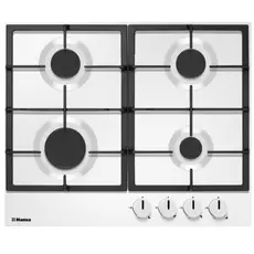 ქურის ზედაპირი Hansa Hob gas on steel, 59cm, cast-iron, white
