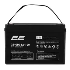 უწყვეტი კვების წყაროს ელემენტი 2E 2E-GDC12-100 GDC, 12V, 100Ah, GEL VRLA, Uninterruptible Power Supply Element, Black, 2 image
