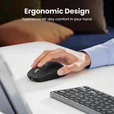 მაუსი UGREEN MU103 (90539), Wireless, 2.4GHz, Bluetooth, USB, Mouse, Black, 5 image