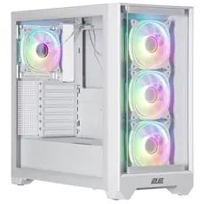 ქეისი 2E 2E-G2302W Dominator Pro, Computer Case, MidT, ATX, Mini-ITX, Micro-ATX, 2xUSB3.0, USBType-C, White