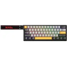 Keyboard AULA WIN60 HE MAX RGB Wired Gaming Keyboard Dark Grey/Light gray/Yellow (Wing Chun Magnetic Switch)