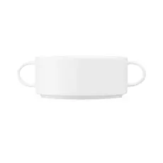 თასი Ardesto Soup bowl Prato, 10.9cm, 300ml, porcelain, white, 3 image