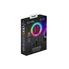 მობილურის სამაგრი Celly ClickPro Portable Tripod+Flash Light RGB Black, 6 image