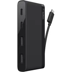 USB ჰაბი Belkin USB-C 4-PORT MINI HUB,3.0,BLK, 2 image