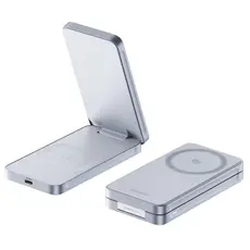 უსადენო დამტენი UGREEN W756 (55963) MagFlow, 25W, 2-in-1 Magnetic Wireless Charger, Blue, 3 image