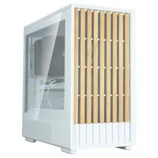 კომპიუტერის ქეისი Zalman PC case P10 Namu without PSU, 1xUSB3.0, 1xUSBType-C, 2x120mm, 1x120mm ARGB, VGA 340мм, LCS ready, TG Side Panel, mATX, white