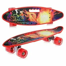 სკეიტბორდი M350YST-FIRE მანათობელი ბორბლები და სახელურით, 3 image