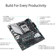 დედა დაფა ASUS PRIME B650M-A WIFI II, 5 image