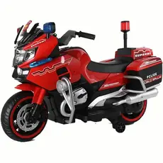 ბავშვის ელექტრო მოტოციკლი 011-RED კაუჩუკის საბურავებით/ტყავის სავარძლით