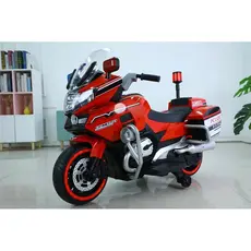 ბავშვის ელექტრო მოტოციკლი 011-RED კაუჩუკის საბურავებით/ტყავის სავარძლით, 3 image